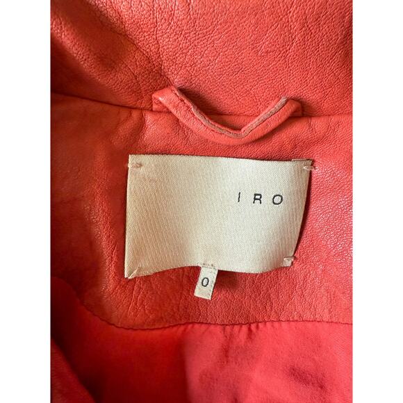IRO Ashville Lambskin Leather Jacket $1200 size 0 - Picture 5 of 11